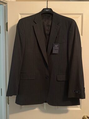 Chaps Men's Charcoal Pinstripe Suit